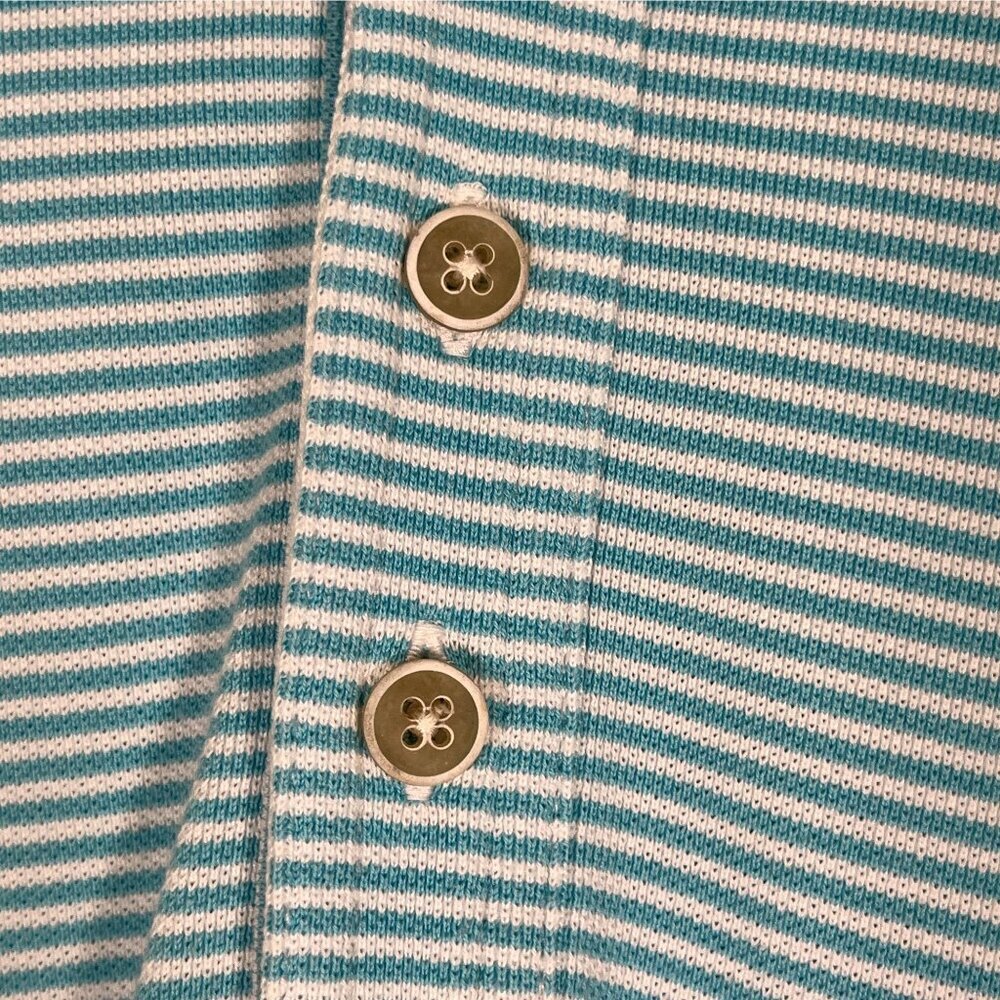 Tommy Bahama Polo Blue Striped XLT Preppy Classic Resort Tropical Colorful 90s - Picture 2 of 9